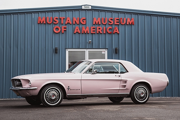 1967 Coupe - This was a special order Mustang in the rare “Playboy Pink” color. This Mustang has been restored to original condition and has the original 289 V-8 engine and C-4 automatic transmission.