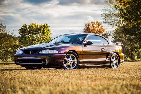 1996 Mystic Cobra - In 1996, Ford produced 1,950 Cobra Mustangs with a special “Mystic” paint color; a special high-tech, color shifting paint developed by BASF.