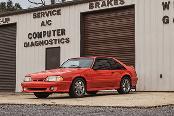 1993 Cobra - The 1993 Cobra is the only year a Fox Body Mustang Cobra was produced. This is one of the 1,784 produced in Vibrant Red and has cloth seats and rare sunroof.