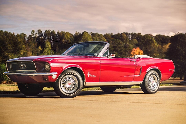 1968 Mustang Convertible – This Mustang was produced in Jose, California and spent its early years in California and, except for one repaint in the 1980’s, is in original condition.